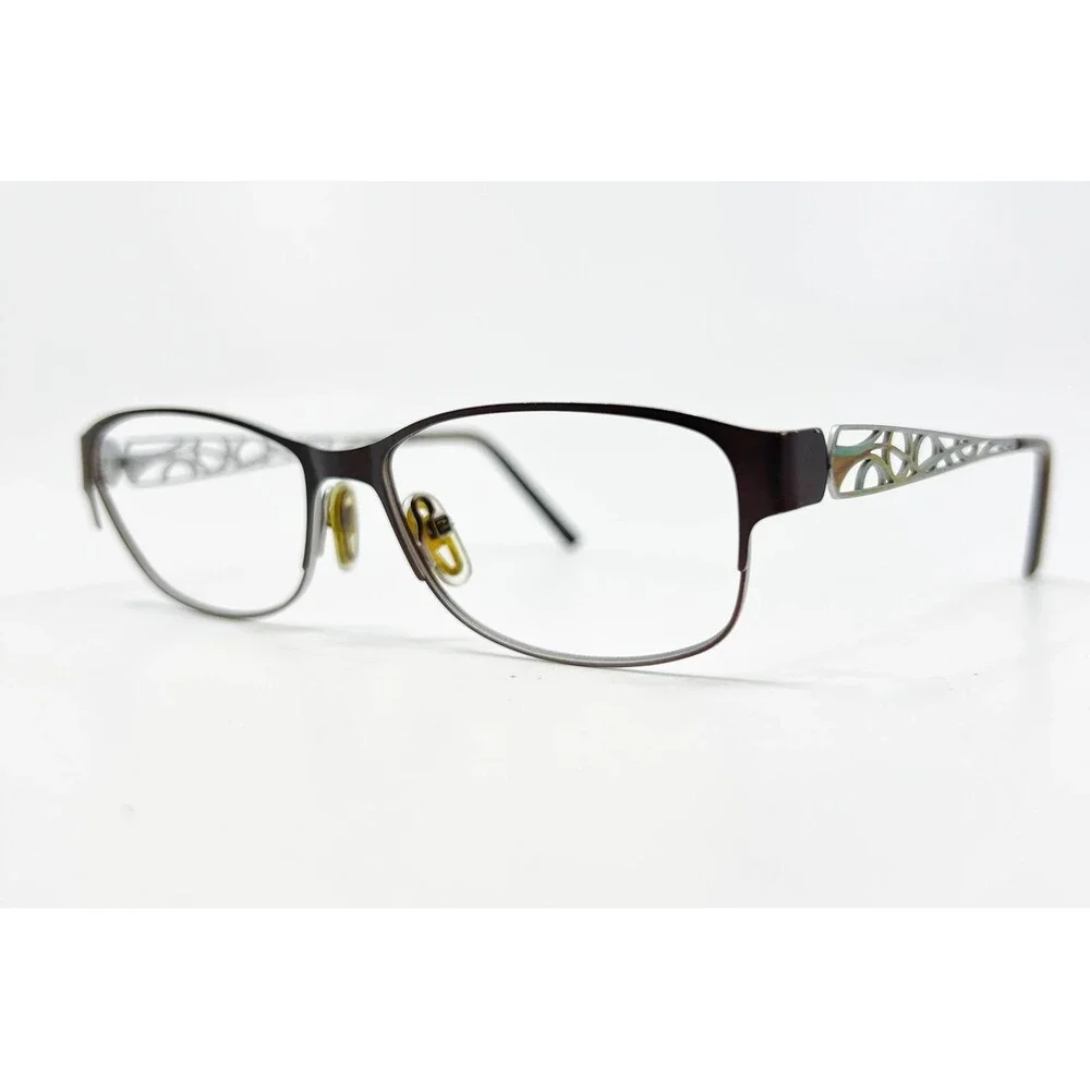 Unbranded Eyeglasses Frames Women Brown Filigree Temple 51-16-135 38938